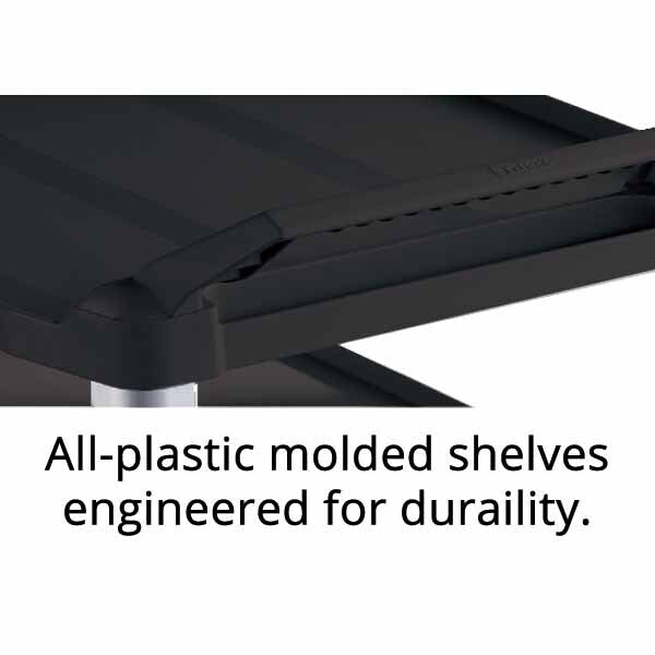 135kg Rated 2 Shelf Commercial Hospitality Cart - Black