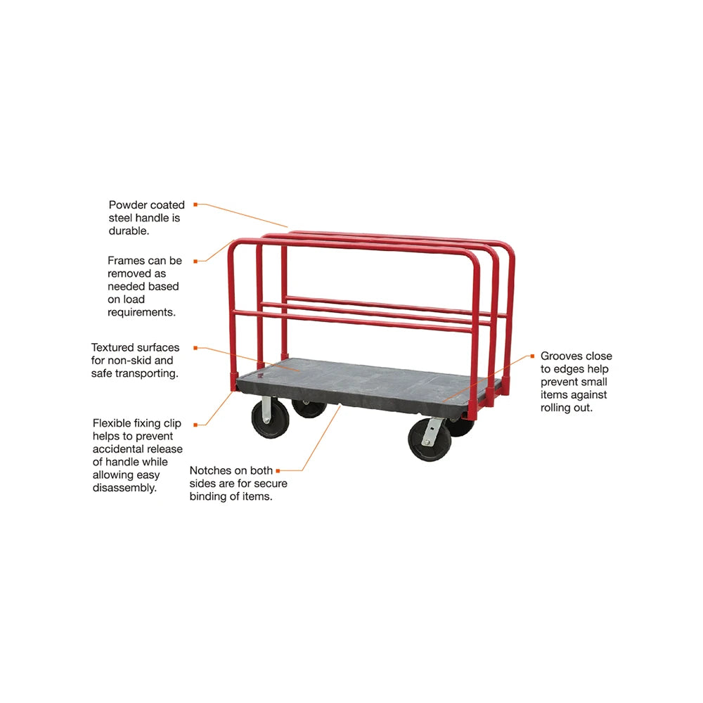 900kg Rated OEASY Sheet and Panel Cart with 200mm PP Castors